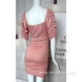 Ladies Pink Sexy Slim Dress